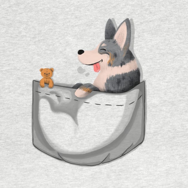 Blue Merle Pocket Corgi by CorinnaSchlachter